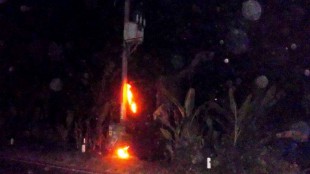 Gardu PLN terbakar