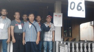 Suasana saat pilkada di Desa Hilir, Kabupaten Kapuas Hulu Kalimantan Barat (dok. KM)