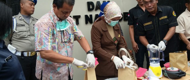 Narkoba jenis sabu dimusnahkan Sat Resnarkoba Polres Tangerang Kota, Selasa (21/1)