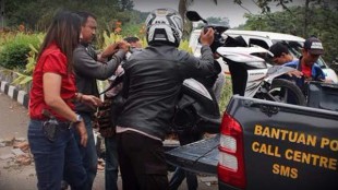 Kecelakaan yang melibatkan Kasat Narkoba Polres Bogor AKP Yuni Purwanti, Rabu 30/3 (dok. KM)