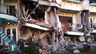 Longsor yang melanda Hotel Club Bali, Cianjur pada 9/3 (dok. detikcom)