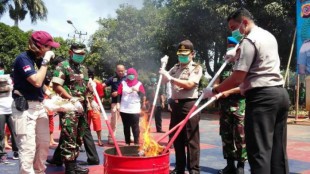 Pemusnahan narkoba jenis ganja oleh Polres Bogor, 24/3 (dok. KM)