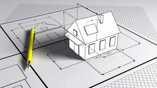 Ilustrasi ilmu teknik gambar bangunan (stock)