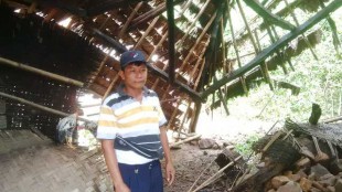 Kerusakan berat akibat longsor yang menerjang desa Sukajaya, Bogor 28/4 malam (dok. KM)