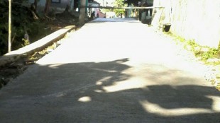 Betonisasi jalan di Desa Gunung Bunder 1 (dok. KM)