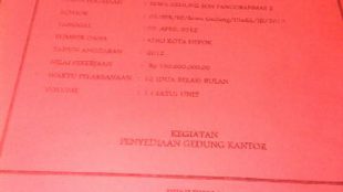 Dokumen perjanjian sewa gedung SDN Panmas 2 Depok antara Dinas Pendidikan dengan Lembaga COrnelis Chastelen (dok. KM)