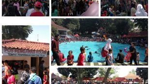 Ribuan pengunjung memadati taman rekreasi Cimalati, Sukabumi, pada Sabtu 9/7 (dok. KM)