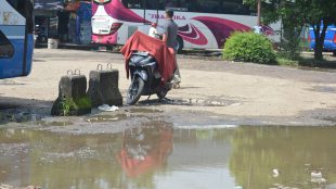 Kondisi jalan di Terminal Bubulak, kota Bogor (dok. KM)