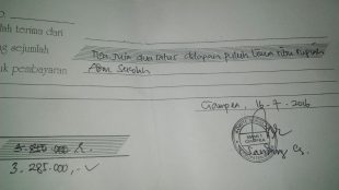 Orangtua Siswa yang mendaftar masuk SMAN 1 Ciampea diwajibkan membayar biaya masuk sebesar Rp. 3.285.000 (dok. KM)