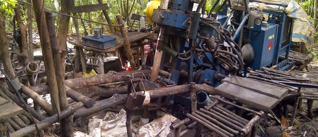 Tambang ilegal yang ditemukan oleh tim KM di Bukit Podi, Kapuas Hulu (dok. KM)
