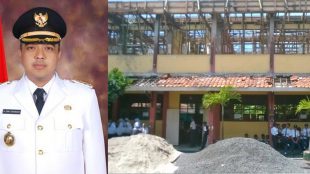 Bupati Tangerang Ahmed Zaki Iskandar dan proyek renovasi SMPN 1 Mauk, Kab. Tangerang yang dianggap mengancam keselamatan siswa (dok. KM)