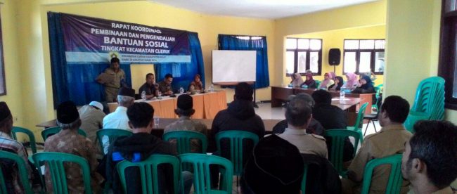 Rakor pembinaan dan pengendalian Bansos Kecamatan Cijeruk, 24/8 (dok. KM)