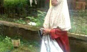 Fitri, salah satu saksi mata insiden keranda terbang di Sawangan, Depok. (Dok. KM)