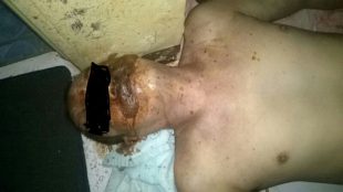 Kondisi mayat yang ditemukan warga di Hotel Laras Hati, Kemang, Minggu 4/9 (dok. KM)