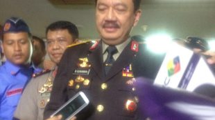 Calon Kepala BIN, Budi Gunawan, saat memberikan keterangan pers di komisi I DPR RI (dok. Indra/KM)