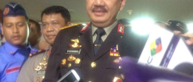 Calon Kepala BIN, Budi Gunawan, saat memberikan keterangan pers di komisi I DPR RI (dok. Indra/KM)