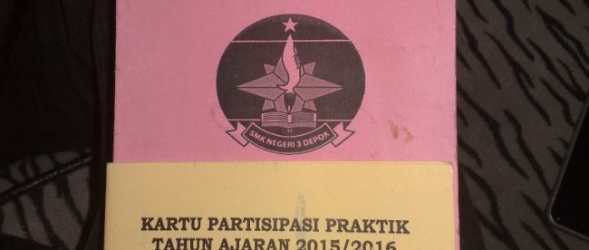 Kartu partisipasi praktik di SMKN 3 Depok (dok. KM)