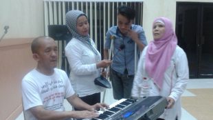 Sejumlah peserta pelatihan Dinsosnakertrans Bogor bagi penyandang cacat (dok. Irfan/KM)