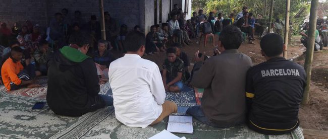 Penjajakan kebutuhan masyarakat desa Kiarasari, Kecamatan Sukajaya, Bogor (dok. KM)