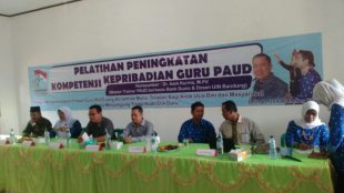 Pelatihan peningkatan kompetensi guru PAUD di Jasinga, Senin 26/11 (dok. KM)