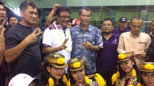 (Kiri-kanan 1-3) Ketua DPRD Wonogiri Setyo Sukarno, Wagub nonaktif DKI Jakarta Djarot Saiful Hidayat, Bupati Wonogiri Joko Sutopo (dok. KM)