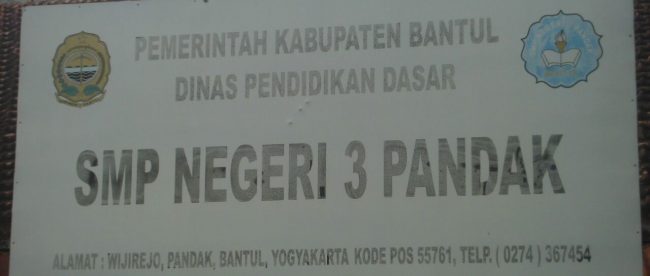 SMP Negeri 3 Pandak, Kabupaten Bantul DIY (dok. KM)