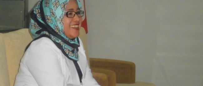 Kepala Sekolah SMAN 1 Bantul Dra. Hj. Titi Pratiwi Sariningsih MPd saat memberikan keterangannya pada KM (dok. KM)