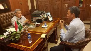 Mustolih Siradj dan Ketua Umum PBNU KH Said Aqil Siradj saat bertemu di PBNU, Jakarta Pusat (dok. KM)