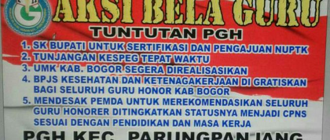 Tuntutan Persatuan Guru Honorer (PGH) pada 