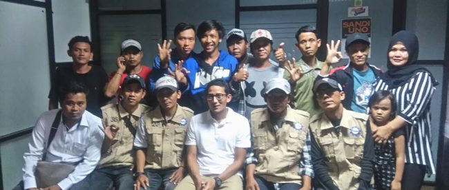 Sejumlah nggota KOPEKA bersama Wakil Gubernur DKI Jakarta terpilih, Sandiaga Uno (dok. KM)