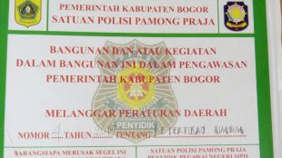 Segel Satpol PP di Restoran Umi Tambakan, Cigombong, Bogor (dok. KM)