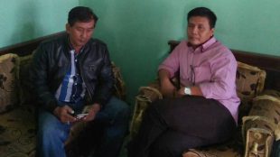 Sudiono Sos, Kepala Desa Kesamiran yang juga Ketua Paguyuban Kades Se-Kecamatan Tarub (kanan) (dok. KM)