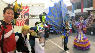 Anggota Tangerang Otaku Community membuka stand "Cosplay" pada Cisadane Festival 2017 di Tangerang, Banten 22/7 (dok. KM)