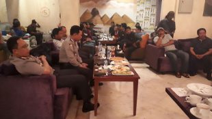Suasana Halal Bihalal Polresta Bogor KOta dengan wartawan di Restoran Sultana, Kota Bogor 11/7 (dok. KM)