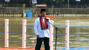 Walikota Tangerang Arief R. Wismansyah saat membuka festival Cisadane di Tangerang, 22/7/2017 (dok. KM)
