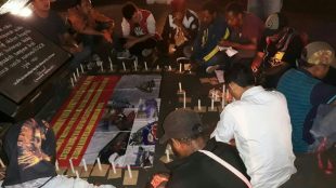 Aksi "1000 Lilin" oleh puluhan aktivis mahasiswa Papua di Kota Bogor, Rabu 9/8 (dok. KM)