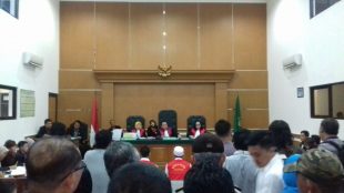 Suasana ruang sidang Garuda PN Depok, Senin 14/8 (Dok. KM)