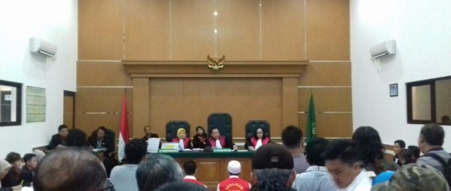 Suasana ruang sidang Garuda PN Depok, Senin 14/8 (Dok. KM)