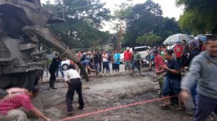 Pekerjaan betonisasi di Terminal Baranangsiang, Kota Bogor, Rabu 6/9 (dok. KM)