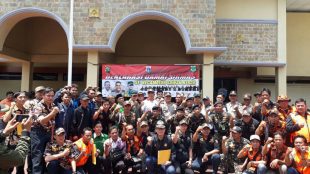 Peserta deklarasi damai ormas se-kecamatan Sawah Besar, Jakarta Pusat, Minggu 17/9 (dok. KM)