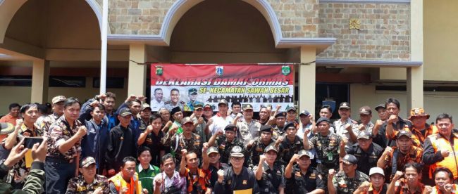 Peserta deklarasi damai ormas se-kecamatan Sawah Besar, Jakarta Pusat, Minggu 17/9 (dok. KM)