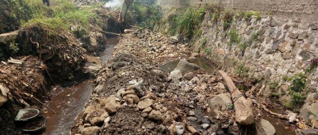 Kali Ciomas yang tengah dilakukan pekerjaan normalisasi (dok. KM)