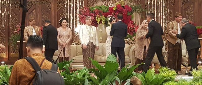 Resepsi pernikahan antara keluarga Kepala BNN Budi Waseso dengan Kepala BIN Budi Gunawan, Sabtu siang 2/9 (dok. KM)