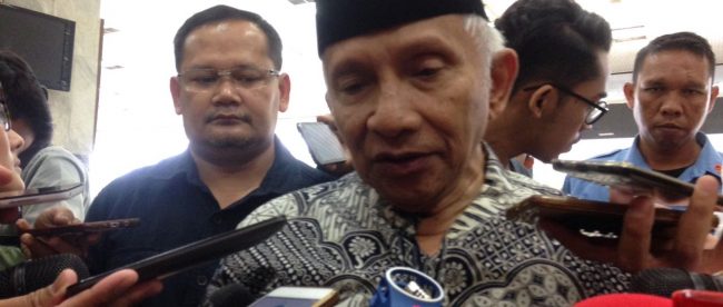Amien Rais saat memberikan keterangan kepada awak media, Selasa 10/10 (dok. KM)