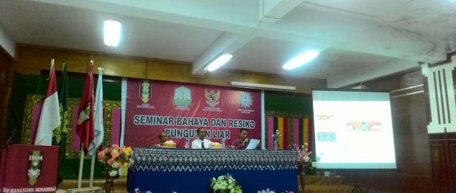 Seminar Bahaya Dan Resiko Penggutan Liar di Aula Akbid Muhamadiyah, Banda Aceh 23/10/2017 (dok. KM)