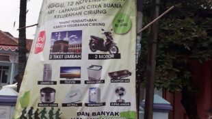 Baliho Jalan Santai Kelurahan Ciriung (dok. KM)