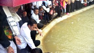 Presiden Joko Widodo saat kunjungannya ke Pandeglang, Banten 4/10 (dok. KM)