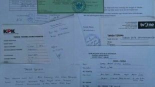 Bukti tanda terima surat yang sudah dilayangkan ke berbagai instansi pemerintah pusat dan daerah. Kamis 16/11 (dok.KM)