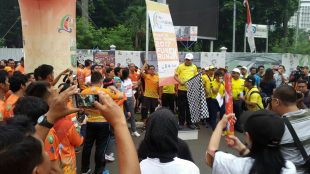 Wagub Aceh Nova Iriansyah membuka "Fun Run Road tO Sabang Sail 2017" di Jakarta, 19/11/2017 (dok. KM)