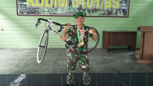 Serka Gus Ariyanto, pegowes terjauh 3000km dalam helatan Tour de Sabang-Jakarta (dok. KM)